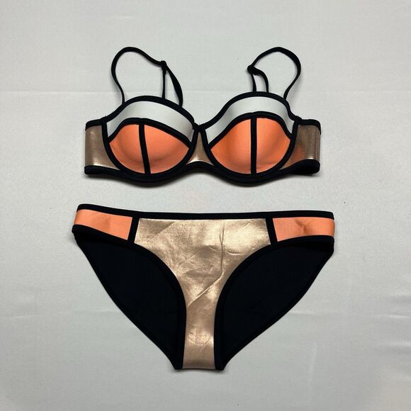 Triangl Neoprene Bikini Two Piece Swimsuit - Picture 2 of 7